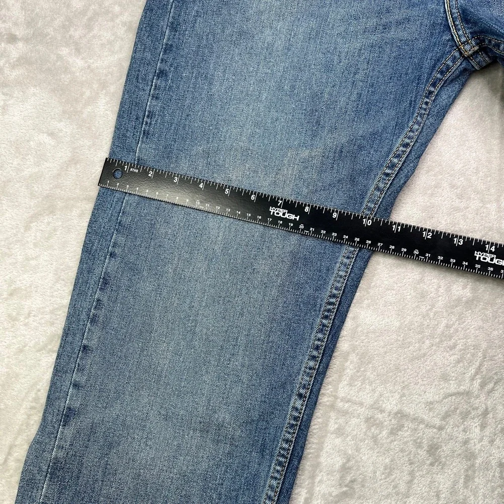 Levis 505 Jeans Mens 36x30 Blue Regular Fit Straight‎ Stretch Medium Wash NWT